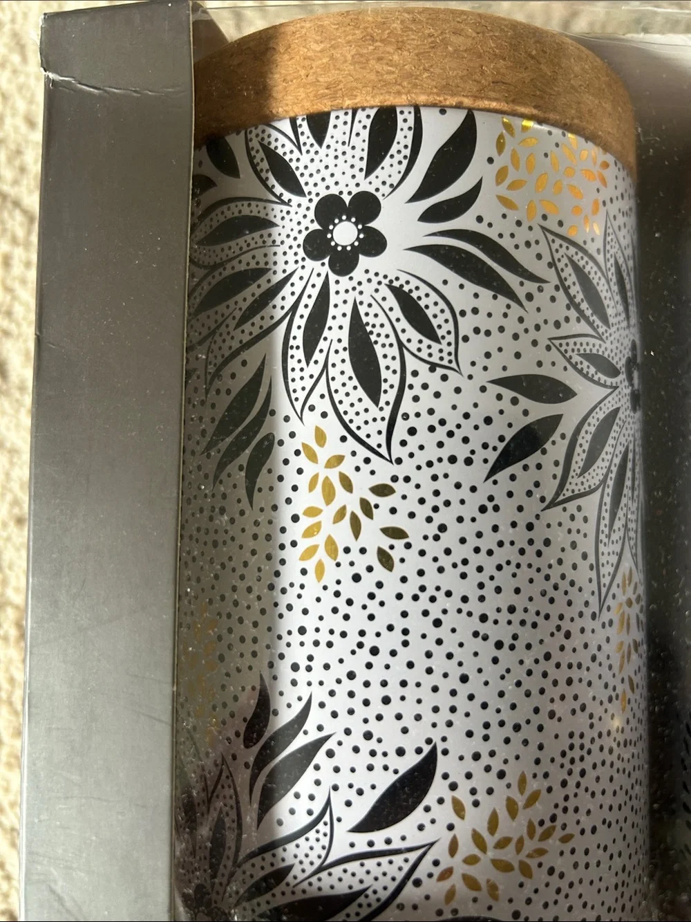 NIB Sara Miller Artisanne Noir Set of 3 Round Canisters